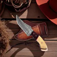 damascus cowboy knife